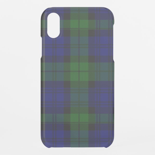 Black Watch Tartan Blue Green Plaid Uncommon iPhone Case (Back)
