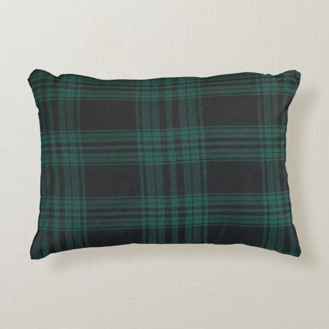 Black watch tartan Brushed Polyester Accent Pillow (Front)