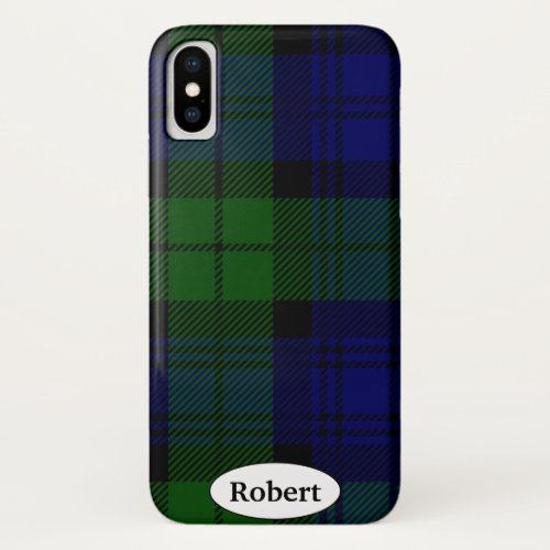 Black Watch tartan iPhone X Case