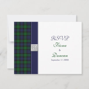 Black Watch Tartan Celtic Response Card