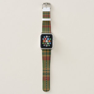 Black Watch Tartan Fabric Pattern Apple Watch Band