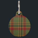 Black Watch Tartan Fabric Pattern Pet ID Tag<br><div class="desc">Black Watch Tartan Fabric Pattern Pet ID tag</div>