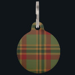 Black Watch Tartan Fabric Pattern Pet ID Tag<br><div class="desc">Black Watch Tartan Fabric Pattern Pet ID tag</div>