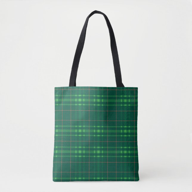 Black Watch Tartan Fabric Pattern Tote Bag (Front)