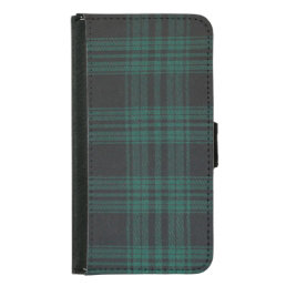 Black watch tartan Galaxy S5 Wallet Case