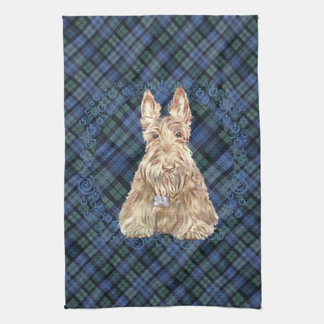 Black Watch Tartan Kitchen Towel (Vertical)