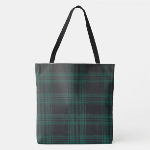 Black watch tartan legging shorts, yoga pants, gym tote bag