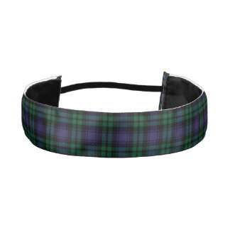 Black Watch Tartan, Plaid Athletic Headband