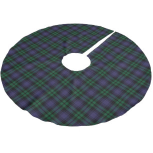 Black Watch Tartan, Plaid Brushed Polyester Tree Skirt