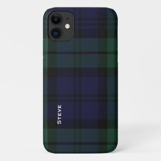 Black Watch Tartan Plaid iPhone 11 Case