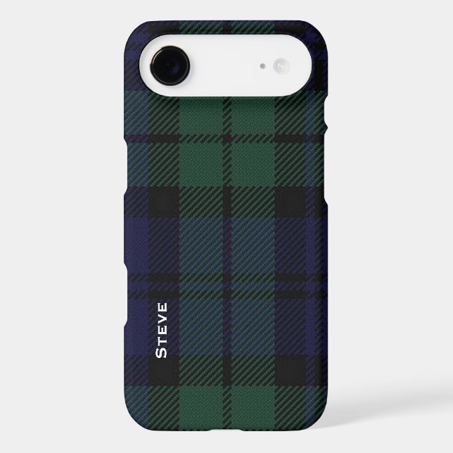 Black Watch Tartan Plaid Case-Mate iPhone Case (Back)