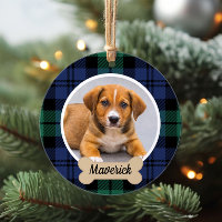 Black Watch Tartan Plaid Christmas Dog Photo