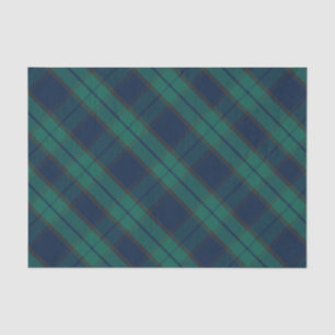 Black Watch Tartan Plaid Classic Blue Green Tissue Paper