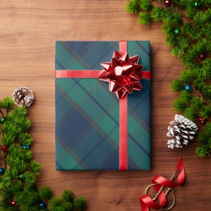 Black Watch Tartan Plaid Classic Blue Green Wrapping Paper
