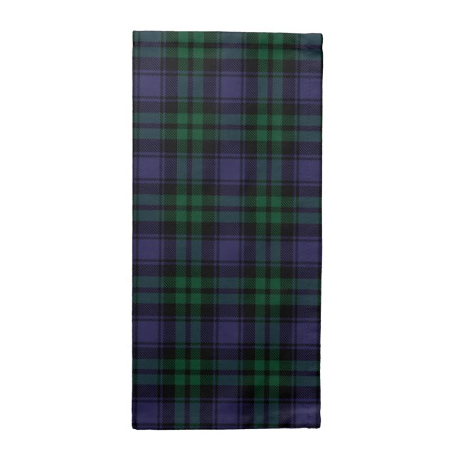Black Watch Tartan, Plaid Cloth Napkin (Half Fold)