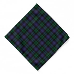 Black Watch Tartan, Plaid Dog Bandana