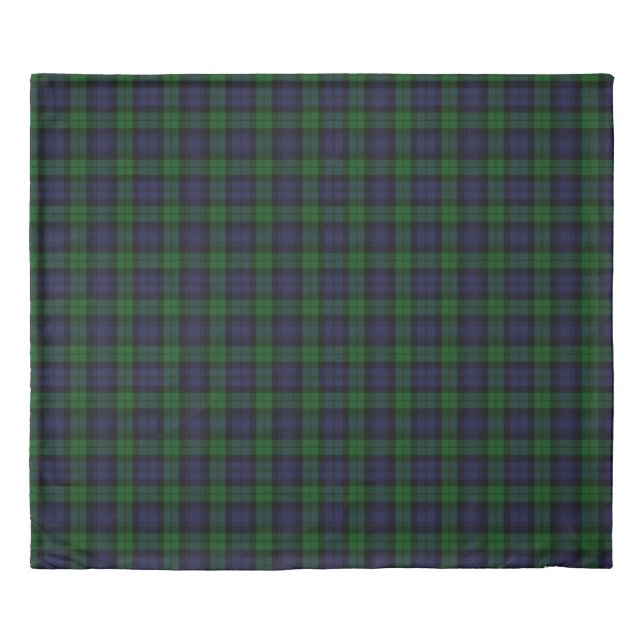 Black Watch Tartan Plaid Duvet Cover (Front)