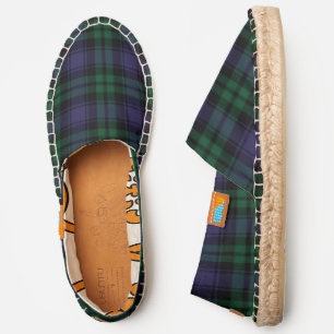 Black Watch Tartan, Plaid Espadrilles