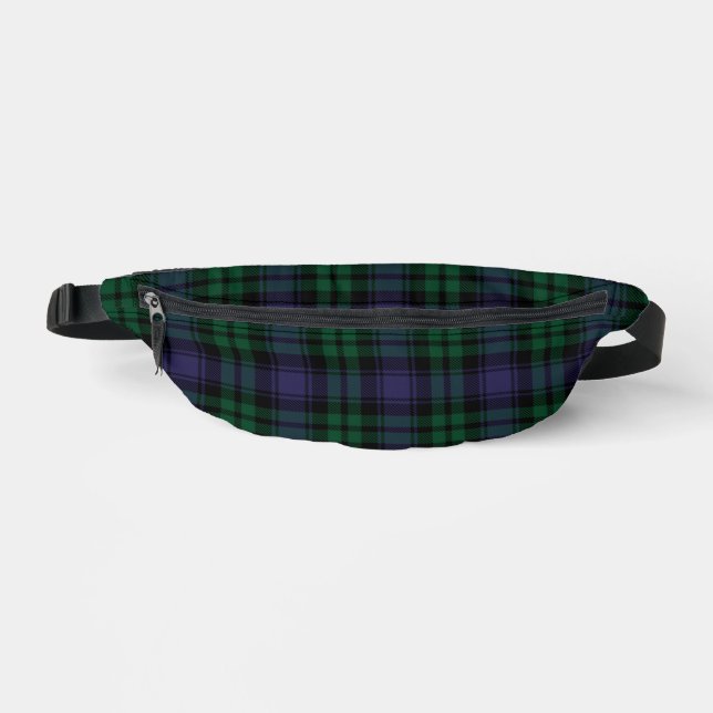 Black Watch Tartan, Plaid Fanny Pack (Front)