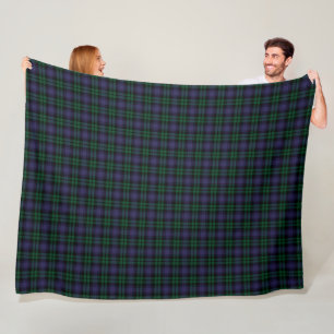 Black Watch Tartan, Plaid Fleece Blanket