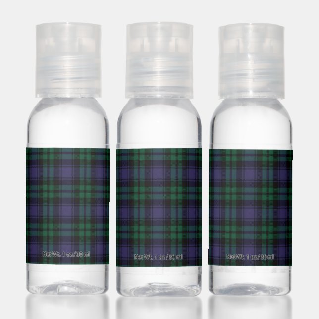 Black Watch Tartan, Plaid Hand Sanitizer (Set)