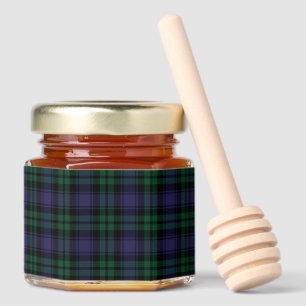 Black Watch Tartan, Plaid Honey Jar Favors