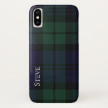Black Watch Tartan Plaid iPhone X Case