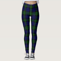 Black Watch tartan plaid Leggings