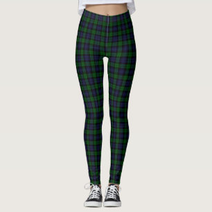 Black Watch Tartan Plaid Leggings