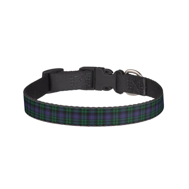 Black Watch Tartan, Plaid Pet Collar (Front)