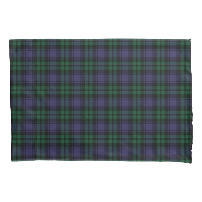 Black Watch Tartan, Plaid Pillow Case (Front)
