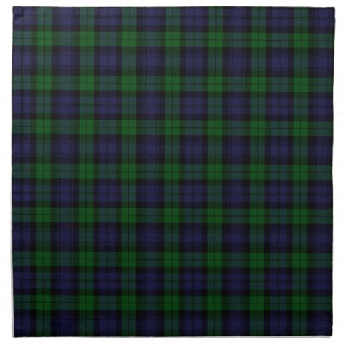 Black Watch Tartan Plaid Scottish Plaid Pattern Cloth Napkin