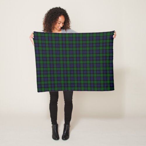Black Watch Tartan Plaid Scottish Plaid Pattern Fleece Blanket