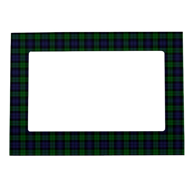 Black Watch Tartan Plaid Scottish Plaid Pattern Magnetic Frame (Front)