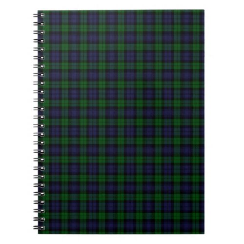 Black Watch Tartan Plaid Scottish Plaid Pattern Notebook