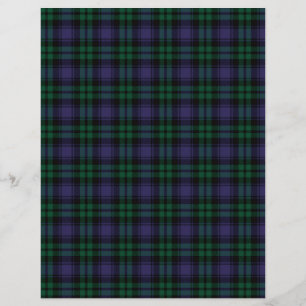 Black Watch Tartan, Plaid Scrapbook Paper