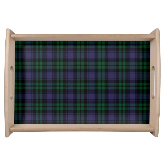 Black Watch Tartan, Plaid Serving Tray (Front)