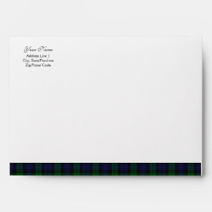 Black Watch Tartan Scottish A-7 Envelope