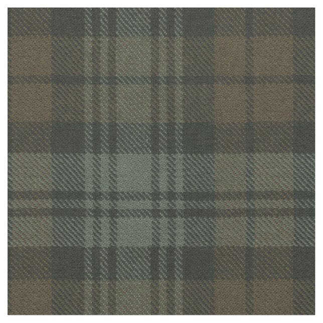 Black Watch Weathered Original Scottish Tartan Fabric (Close Up)