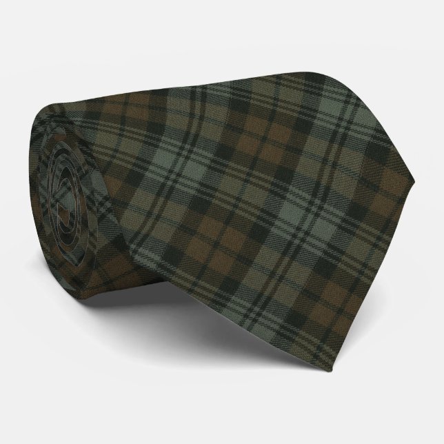 Black Watch Weathered Original Scottish Tartan Neck Tie (Rolled)