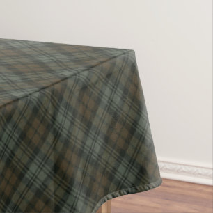 Black Watch Weathered Scottish Tartan Tablecloth