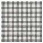 Black Watercolor Gingham  Fabric