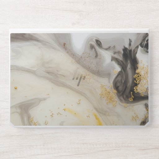 black watercolor glitter   HP EliteBook 1050 G1 HP Laptop Skin
