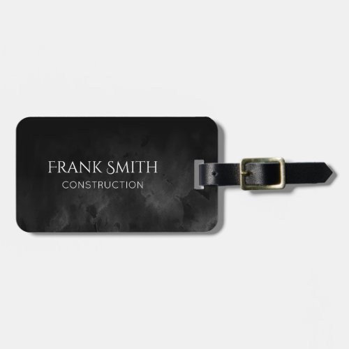 Black Watercolor Ombre Luggage Tag