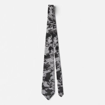 Black Watercolor On White Neck Tie by EliecollinsArt at Zazzle