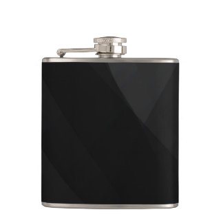 Black Wave Abstract Hip Flask