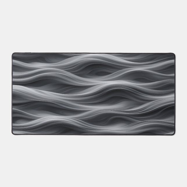 Black Wave Desk Mat (Front)
