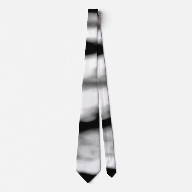 Black waves abstract series no 2 neck tie (Front)