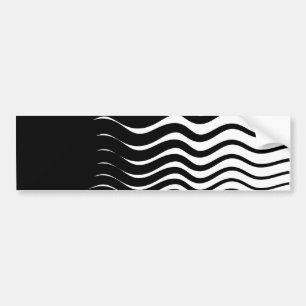 Black Waves Bumper Sticker