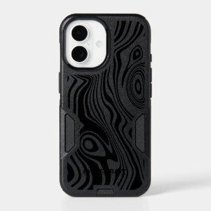 Black Wavy Stripe iPhone Case